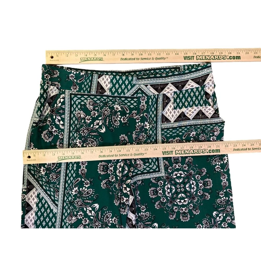 Maurices Pants Womens XL Used Green Black Casual Palazzo - Picture 10 of 13